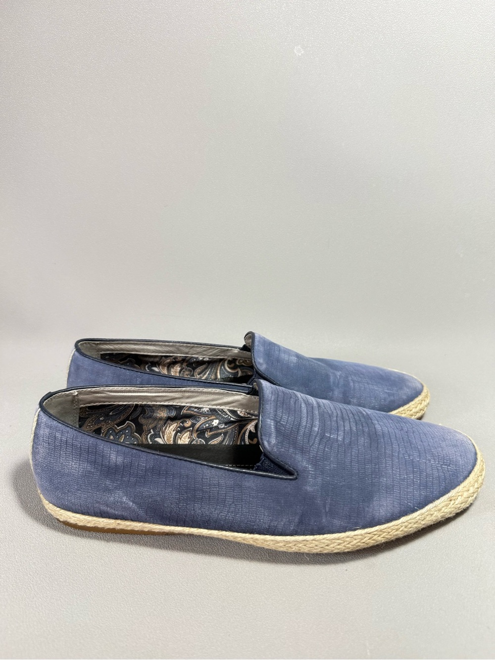 JOE'S Jeans Blue Suede Leather Casual Slip-On Espadrille Loafers